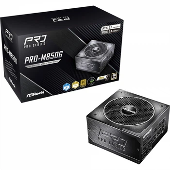 ASROCK Блок живлення 850w, 80 Pluse gold, PCIe 5.1 & atx3 .1 Ready, Fully Modular, Cybenetics gold, lambda a pro-m850g