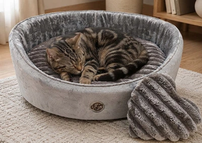 Лежак-диван для котов и собак “Люкс”, мягкий комфорт №3 80*80*25 см 5272184
