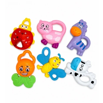 Набор детских погремушек "Baby toys" 2826-1 в наборе 6 штук