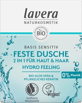 Твердый гель для душа 2в1 Hydro Feeling lavera, 50 г
