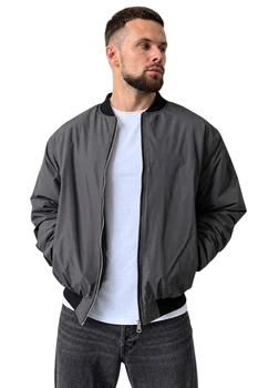 Мужской демисезонный бомбер Top Clothes XL Серый К-1607