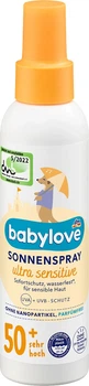 Ультрачутливий сонцезахисний спрей для малюків babylove SPF 50+, 150 мл
