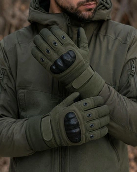 Тактичні рукавиці зимові на хутрі розмір XL хакі (17-31)
