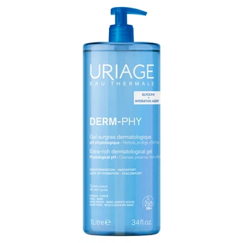 Гель для душа Uriage Derm-Phy дерматологический надлипидный для чувствительной кожи 1 л