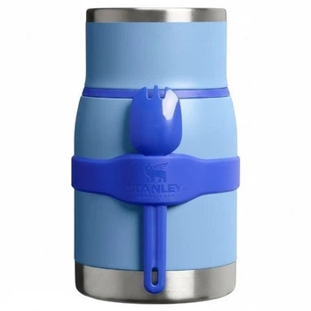 Термос для еды с ложкой 710 мл Stanley Adventure To-Go Food Jar сохранением температуры до 10 часов, из нержавеющей стали, синий