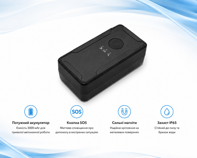 4G LTE персональний GPS-трекер pS30L з магнітом та SOS-кнопкою