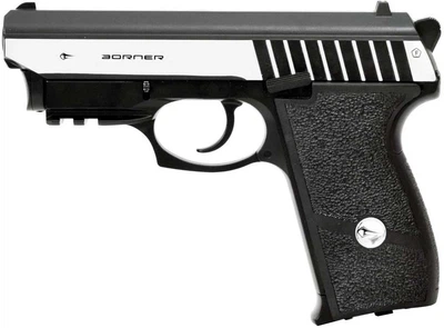 Пневматичний пістолет Borner Panther 801 Blowback 4.5мм — CO2-копія Sig Sauer P232L з лазером