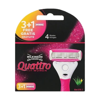Сменные кассеты Wilkinson Sword Quattro For Woman 3+1 шт
