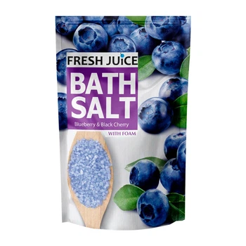 Соль для ванн с пенкой Fresh Juice Blueberry&Black Cherry дой-пак 500 г