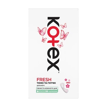 Прокладки ежедневные гигиенические Kotex Deo Super Slim 56 шт