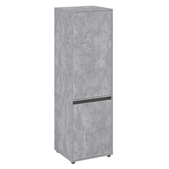 Мала шафа для одягу з 2 дверцятами та 2 секціями KOMTO CUBE 60F Бетон (p-186-2911)
