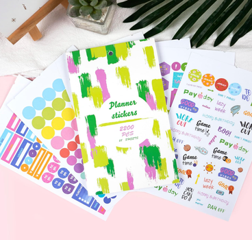 Наклейки для планера Planner Stickers, набор из 2200 шт., 28 листов, стикеры для дневника и блокнота (AZD-059)