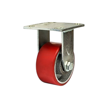 Колесо чугун/полиуретан неповоротное Ø100 мм — нагрузка до 240 кг