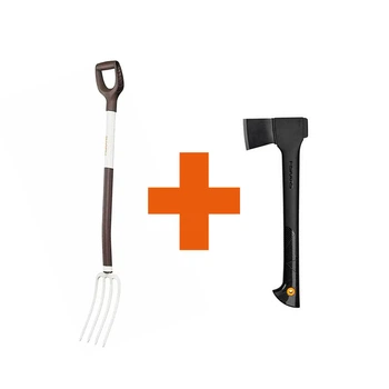 Набір Fiskars: Вила садові White + Сокира теслярська Solid A10