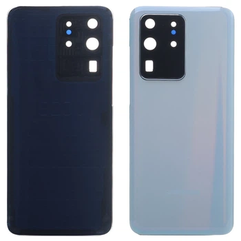Задняя крышка для Samsung Galaxy S20 Ultra G988F (голубая со стеклом камеры)