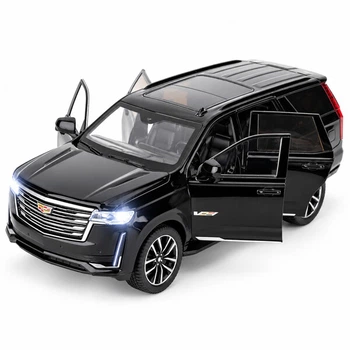 Машинка Cadillac Escalade 20 см металлическая модель игрушечная со светом фар и звуком Черный (6839673)