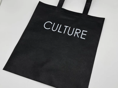 Сумка экошоппер из спанбонда с принтом "CULTURE" экосумка универсальная 38х33 см (S-124)
