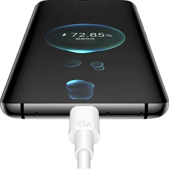 CangHua Совместимый с ноутбуками Huawei, двухсторонний кабель для быстрой зарядки Type-C 6A, 65/90 Вт, подходит для зарядных устройств MateBook D14/16/13/X Pro, длина 1,8 метра