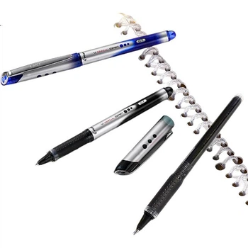 PILOT Weibao Panda Pen, кулькова ручка-ролер, гелева ручка з кулястим наконечником, нековзка фірмова ручка, студентське канцелярське приладдя, офісне приладдя, BLN-VBG5 BLS-VBG5, 0,5 мм, 1 ручка + 3 стержні, синій