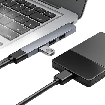 Youlianxing USB-хаб для ноутбука Бездротовий USB-концентратор Direct-Insert з прямим кутом для комп'ютера USB-розгалужувач Порт даних Один-до-хаб-розгалужувач USB-накопичувач Миша Клавіатура YLX-34ARC