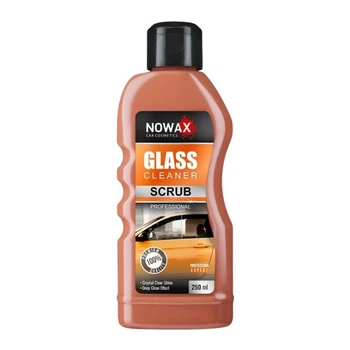 Очисник скла для авто 250мол Nowax Glass Cleaner Scrub абразивний від водного каменю (NX25247)