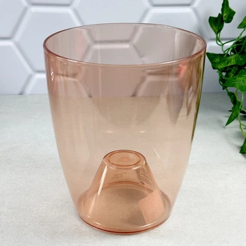 Орхідейниця Алеана з прозорими стінками 1,8 л 15×17 см корал