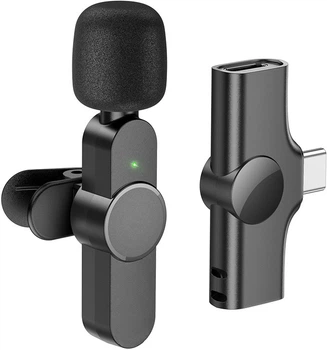 Микрофон XO USB Type-C с шумоподавлением 40 дБ Черный (MKF06)