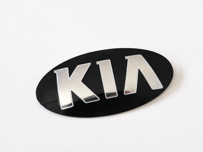Эмблема логотип KIA 10см вставка в штатный подиум на капот и багажник