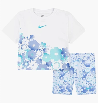 Спортивный костюм детский Nike Floral All Over Printed Suit White 4 Белый 36M848-U5M