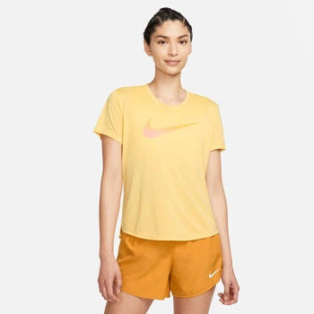 Футболка женская Nike W One Dri-Fit Swsh Hbr Ss S Желтый DX1025-795