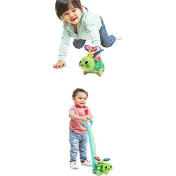 Дитяча музична іграшка VTech «Черепаха-штовхач», для малюків, хлопчиків та дівчаток віком 1-3 роки, подарунок на день народження та свята