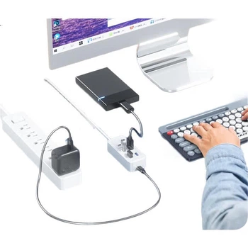 USB-концентратор Acer 3.0, 4-портовая док-станция расширения, разветвитель, удлинительный кабель-конвертер, кабель One-To с разъемом питания, для ноутбуков и настольных компьютеров, многопортовое расширение, 1,5 метра.