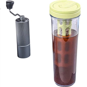 Кавоварка CLITON Cold Brew, фільтрувальна чашка для холодного заварювання, фільтр-кавник для кави, глечик для води, заварювач чаю, пляшка для крапель з льодом, пляшка для холодного заварювання 1 л