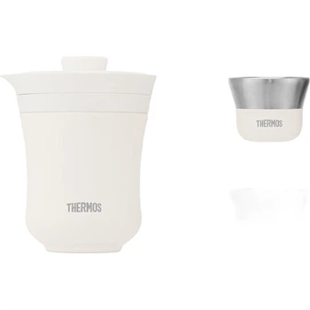 Термокружка THERMOS, дорожный чайник 260 мл, чайный набор, подарок на день рождения, TCMU-200 Cloud White