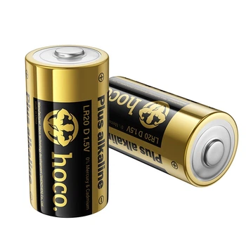 Батарейка HOCO JA5, Alkaline, D, LR20, 1.5V (2PCS) black