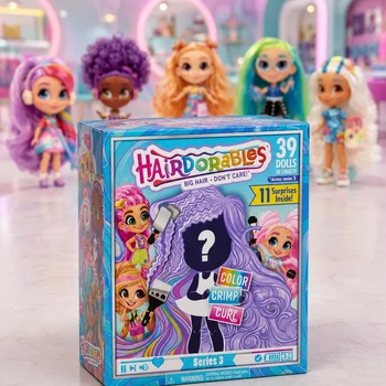 Лялька-сюрприз Hairdorables Dolls 12 см із 4 аксесуарами в коробці-кімнаті