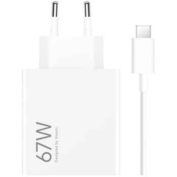 Блок живлення - зарядний адаптер Xiaomi Mi 67W USB EU + кабель USB-A to Type-C