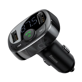 FM-трансмиттер Baseus S-09 2 USB 2.4 А Черный (CCMT000001)
