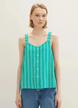 Майка жіноча Tom Tailor Denim лляна зелена, розмір XS (TT-00222-TP)