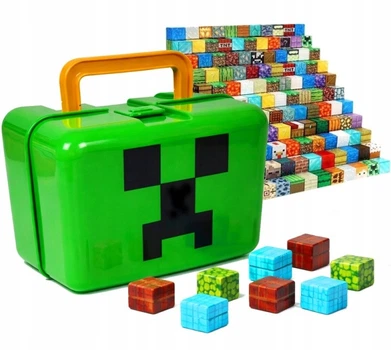 Магнітний конструктор Minecraft великий набір 100 елементів фігурки валіза