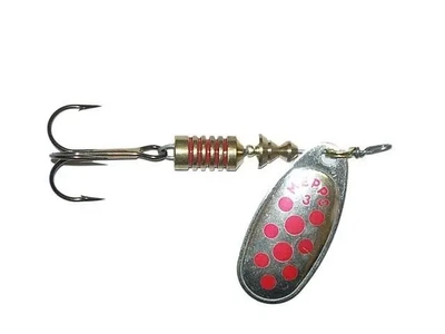 Блешня Mepps Comet Decore silver/red dots 6.5гр