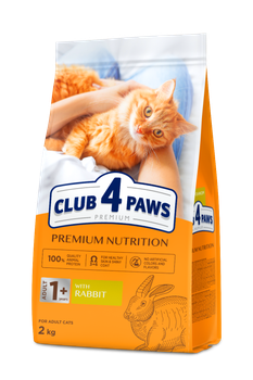 Сухий корм Club 4 Paws Adult Cats With Rabbit для дорослих котів з кроликом 2 кг (B4640311)