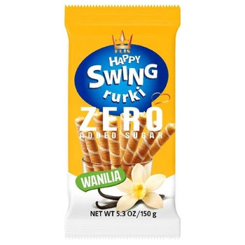 Вафельні трубочки Happy SWING без цукру Vanilla 150 г
