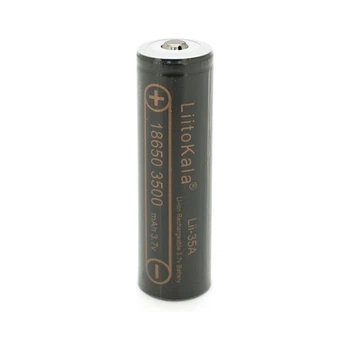 Акумулятор 18650 3500mah (3300-3500mah), 3.7V(2.75-4.2V), Black Liitokala (Lii-35A-JT)