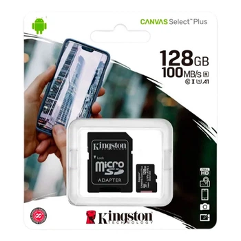 Карта пам'яті Kingston microSDXC Canvas Select Plus 100R A1, 128 Гб. - 766838