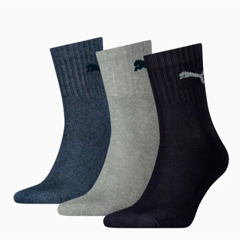 Шкарпетки PUMA Unisex Short Crew Socks (3 Pack) 90611058*AW26 39/42, кольоровий