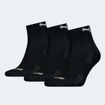 Шкарпетки PUMA UNISEX CUSHIONED QUARTER 3P 93858101 35/38, чорний