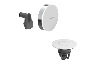 Слив-перелив Hansgrohe Exafill наружная часть II для сифона на ванну с наполнением chrome/white gloss 58119000