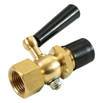 Трехходовой запорный кран для манометра (муфта-штуцер) Tervix Pro Line M1 Valve PN 16, 1/2" × 1/2", латунный (333212)