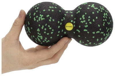 Масажний м'яч подвійний Actiget EPP 8 x 16 см ACT0098 Black/Green (LFACT0098)
